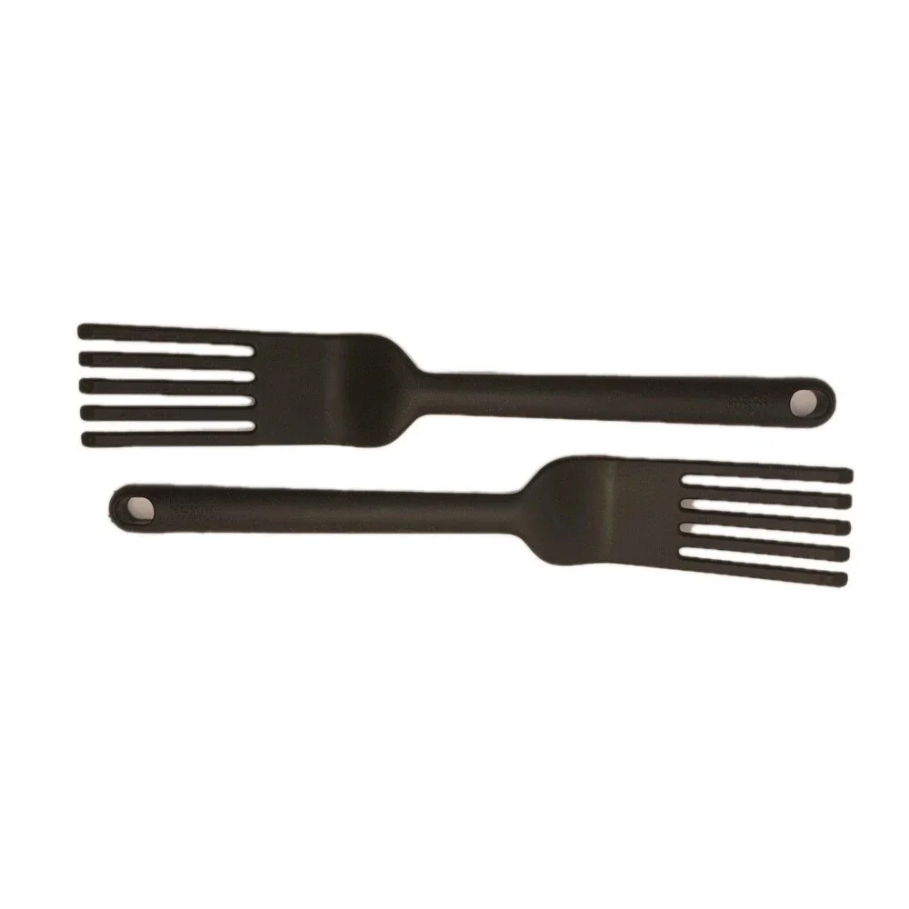 Kuhn Rikon Swiss Design Slotted Turner Spatula Set of 2, Black